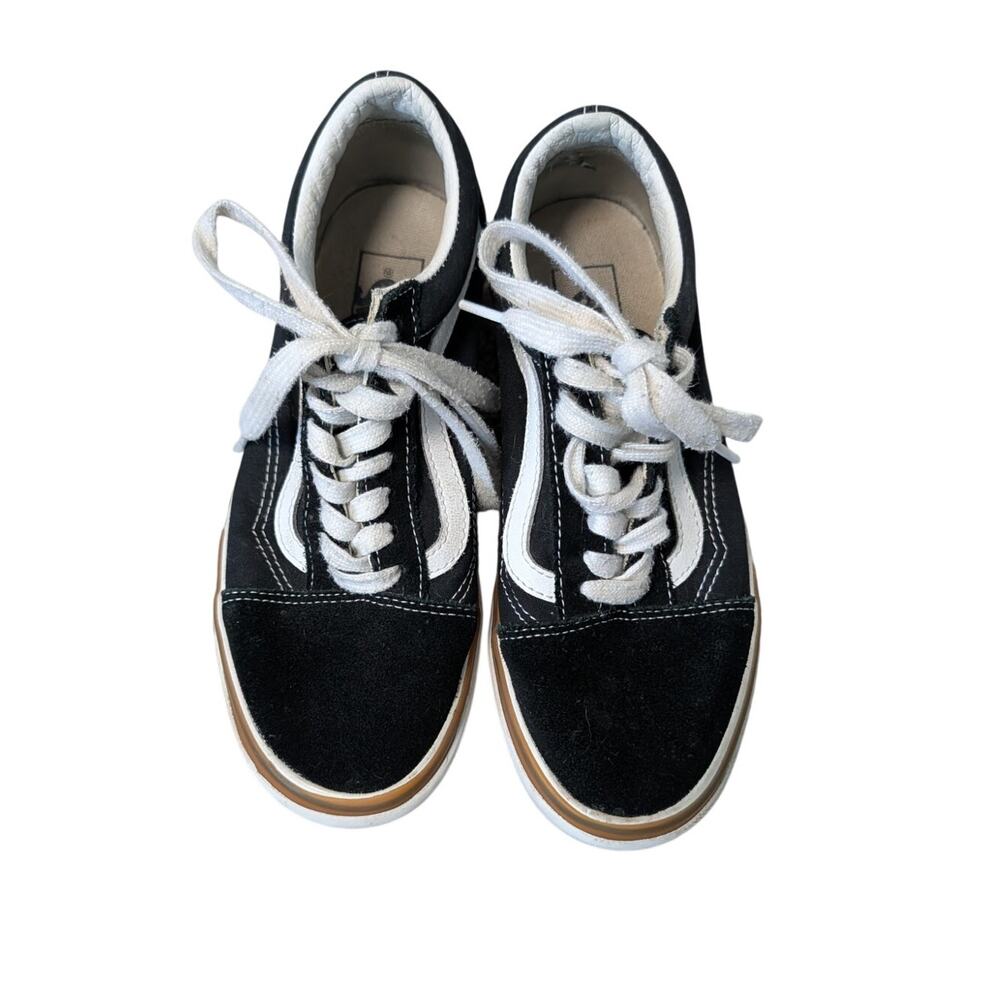Vans Old Skool Stacked Black White Gum Sole Platform Shoes Mens 5.5 Womens 7